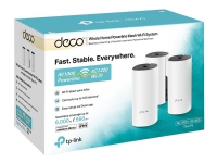 TP-Link Deco P9 - Wi-Fi-system (3 rutere) - inntil 6000 kvadratfot - GigE - 802.11a/b/g/n/ac, Bluetooth 4.2 - Dobbeltbånd