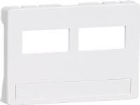 LAURITZ KNUDSEN Afdækning for FUGA T3 dataudtag, 2x Actassi konnektor, 1,5 modul, farve: hvid
