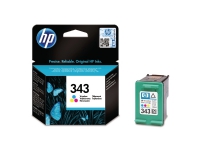 Blækpatron hp 343 c8766ee, 3 x 330 sider, trefarvet