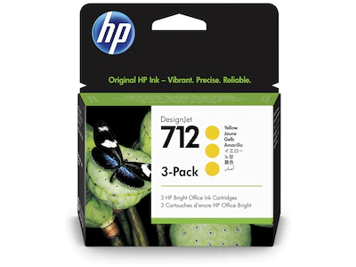 HP blekk 712 3-pack Gul