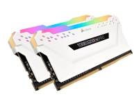 CORSAIR Vengeance RGB PRO - DDR4 - sett - 16 GB: 2 x 8 GB - DIMM 288-pin - 3200 MHz / PC4-25600 - CL16 - 1.35 V - ikke-bufret - ikke-ECC - hvit