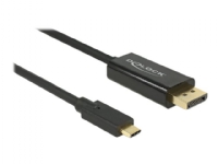 Delock - Ekstern videoadapter - USB-C - DisplayPort - svart - løsvekt