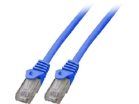 Patchkabel kat 5e U/UTP, længde: 10,0 m, farve: blå med LSZH kappe
