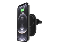 Belkin BOOST CHARGE - Trådløs ladeholder for bil + bilstrømadapter - 10 watt - svart - for Apple iPhone 12, 12 mini, 12 Pro, 12 Pro Max, 13, 13 mini, 13 Pro, 13 Pro Max