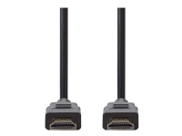 Nedis - HDMI-kabel - HDMI hann rett til HDMI hann rett - 1 m - svart - rund, 4K-støtte