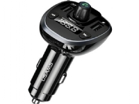 Usams hands-free kit USAMS C21 hands-free kit with FM transmitter, Bluetooth 5.0, MP3, 2xUSB 3,4A black/black CC115GC01 (US-CC115)