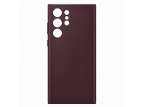 Samsung EF-VS908 - Baksidedeksel for mobiltelefon - ekte skinn - burgunder - for Galaxy S22 Ultra