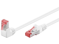 CAT 6 Patchkabel vinklet 1x 90°, S/FTP (PiMF), hvid