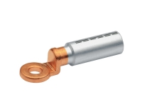 Klauke Capocorda tubolare 180 ° M10 50 mm² 365R10 1 pz., Tubular ring lug, Ledning feste, Kobber, Metallisk, Aluminium, Kopper, 50 mm², 1 cm