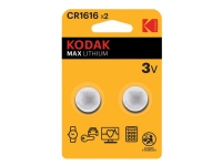 Kodak MAX KCR1616 - Batteri 2 x CR1616 - Li - 50 mAh