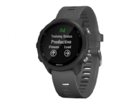 Garmin Forerunner 245 - Svart - sportsur med bånd - silikon - grå - håndleddstørrelse: 127-204 mm - display 1.2 - Bluetooth, ANT+ - 38.5 g