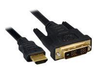 MicroConnect - Adapterkabel - HDMI hann til DVI-D hann - 2 m - svart