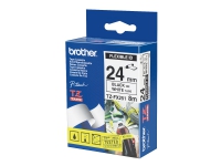 Brother TZFX251 - Svart på hvitt - Rull (2,4 cm x 8 m) fleksibelt bånd - for Brother PT-D600 P-Touch PT-3600, D600, D800, E550, P750, P900, P950 P-Touch EDGE PT-P750
