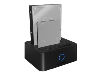RaidSonic ICY BOX IB-123CL-U3 - Diskkontroller med EasySwap Mechanism - 2,5 / 3,5 delt - SATA 6Gb/s - RAID JBOD - USB 3.0 - svart