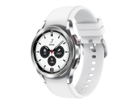 Samsung Galaxy Watch4 Classic - 42 mm - sølvfarget - smartklokke med åskamsportsbånd - fluorelastomer - hvit - display 1.2 - 16 GB - NFC, Wi-Fi, Bluetooth - 46.5 g