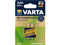 Varta 56813 101 402, Rechargeable battery, Nikkelmetallhydrid (NiMH), 1,2 V, 2 stykker, 800 mAh, Gull, Grønn