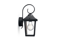 Philips myGarden Vegglampe, Vegglys, Sort, Aluminium, IP44, I, Overflatebehandlet