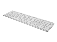 DELTACO TB-402 - Tastatur - trådløs - Bluetooth 3.0 - Pan Nordic - sølv