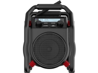 Byggepladsradio PerfectPro UBOX400R DAB+, FM stødsikker Sort
