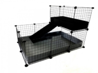 C&C modulært bur 3x2 + Loft 2x1 + Ramp sølv