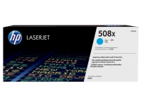 HP 508X høykapasitet cyan LaserJet-originaltonerkassett, 9500 sider, Cyan, 1 stykker
