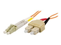 DELTACO - Nettverkskabel - LC multimodus (hann) til SC flermodus (hann) - 15 m - fiberoptisk - 62,5 / 125 mikroner