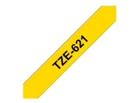 Brother TZe-621 - Svart på gult - Rull (0,9 cm x 8 m) 1 cassette(s) laminert teip - for Brother PT-D210, D600, H110, H200 P-Touch PT-1005, 1880 P-Touch Cube Pro PT-P910