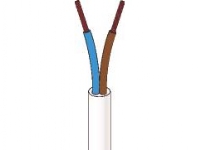 NKT Tilledning rund, PVC 2x1,5 mm² PKA sort 300/500V Ring, kabeldiameter 8,6 mm - (100 meter)