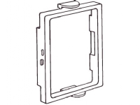 HAGER Ramme 1½RC/BRN PH For halvanden modul CLICLINE til BRN/BRAN/BRHN Perlehvid ral 9016 plast