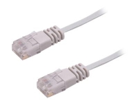 MicroConnect - Nettverkskabel - RJ-45 (hann) til RJ-45 (hann) - 25 cm - UTP - CAT 6 - flertrådet, flat - grå