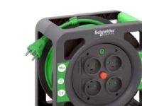 Thorsman kabeltromle 3g1,0mm15 m 4 udtag sort/grøn