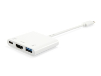 Equip 133461, USB 3.2 Gen 1 (3.1 Gen 1) Type-C, HDMI,USB 3.2 Gen 1 (3.1 Gen 1) Type-A,USB 3.2 Gen 1 (3.1 Gen 1) Type-C, 4096 x 2160 piksler, Hvit, Plastikk, 0,15 m