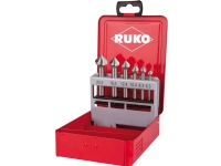 RUKO 102152E Keglesænker-sæt 6 dele 6.3 mm, 8.3 mm, 10.4 mm, 12.4 mm, 16.5 mm, 20.5 mm HSSE-Co 5 Cylinderskaft 1 Set