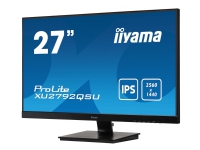 iiyama ProLite XU2792QSU-B1 - LED-skjerm - 27 - 2560 x 1440 QHD @ 70 Hz - IPS - 350 cd/m² - 1000:1 - 5 ms - HDMI, DVI, DisplayPort - høyttalere - svart