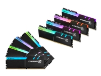 G.Skill TridentZ RGB Series - DDR4 - sett - 128 GB: 8 x 16 GB - DIMM 288-pin - 2400 MHz / PC4-19200 - CL15 - 1.2 V - ikke-bufret - ikke-ECC