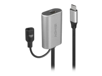 Lindy Active Extension Cable - USB-forlengelseskabel - USB-C (hann) til LS-jack, USB-C (hunn) - Thunderbolt 3 / USB 3.0 / USB 3.1 Gen 1 - 5 m - aktiv - svart