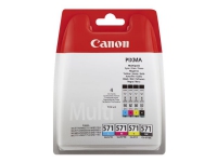 Canon CLI-571 XL C/M/Y/BK Photo Value Pack - 4-pack - 11 ml - svart, gul, cyan, magenta - original - blekkbeholder / papirsett - for PIXMA TS5050, TS5051, TS5053, TS5055, TS6050, TS6051, TS6052, TS8051, TS8052, TS9050, TS9055