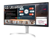 LG 34WN650-W - LED-skjerm - 34 - 2560 x 1080 UWFHD @ 75 Hz - IPS - 400 cd/m² - 1000:1 - DisplayHDR 400 - 5 ms - 2xHDMI, DisplayPort - høyttalere