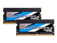 G.Skill Ripjaws - DDR4 - sett - 32 GB: 2 x 16 GB - SO DIMM 260-pin - 3200 MHz / PC4-25600 - CL22 - 1.2 V - ikke-bufret - ikke-ECC