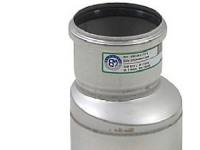 Blücher exec.overg.75-110mm - m.O-ring. AISI 316L.Syrefast stål