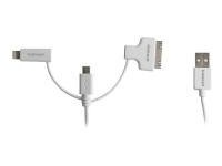 Hähnel - Lade-/datakabel - USB hann til Apple Dock, Micro-USB type B, Lightning hann - 1.5 m