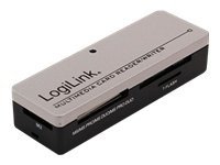 LogiLink Cardreader USB 2.0 extern Mini All-in-1, Sort, 480 Mbit/s, USB 2.0