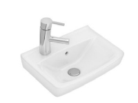Ifö Spira vask lige 40cm 15048 - hægte/alm. bæringer, hanehul venstre dybde 148