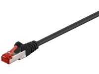 goobay - Nettverkskabel - RJ-45 (hann) til RJ-45 (hann) - 50 cm - SFTP, PiMF - CAT 6 - formstøpt, uten hindringer - svart