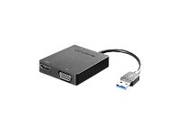 Lenovo Universal USB 3.0 to VGA/HDMI Adapter - Ekstern videoadapter - USB 3.0 - HDMI, VGA - for ThinkCentre M90a Gen 2 ThinkPad L14 Gen 3 L15 Gen 3 X1 Carbon Gen 10 V15 V15 G2 ITL
