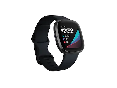 Fitbit Sense sportsklokke - carbon/graphite rustfritt stål