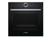 Bosch Serie 8 HBG672BB1S - Ovn - innebygd - fordypning - bredde: 56 cm - dybde: 55 cm - høyde: 58.5 cm - med selvrens - Klasse A+ - svart