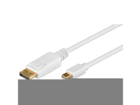 Goobay 64859, 2 m, Mini DisplayPort, DisplayPort, Gull, Hvit, 1 stykker