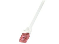 LogiLink PrimeLine - Koblingskabel - RJ-45 (hann) til RJ-45 (hann) - 50 m - UTP - CAT 6 - halogenfri, formstøpt, uten hindringer - hvit