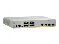 Cisco Catalyst 2960CX-8TC-L - Switch - Styrt - 8 x 10/100/1000 + 2 x SFP + 2 x 10/100/1000 (opplink) - stasjonær, rackmonterbar, DIN-skinnemonterbar, veggmonterbar